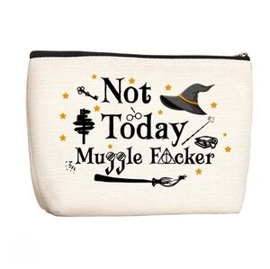 Harry Potter Makeup Bag Funny Not Today Cosmetic Bag Zipper Travel Toiletry Bag